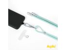 Câble de recharge et de synchronisation Aqiila Lanyard CC3, 60 W, type C vers type C, vert
