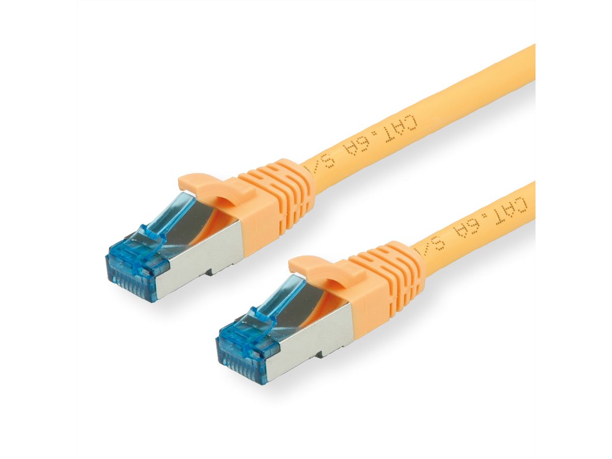 Cordon VALUE Cat.6A (Classe EA) / 10 Gigabit S/FTP, LSOH, jaune, 20 m