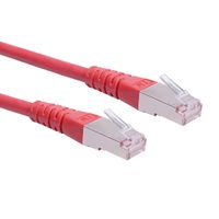 ROLINE Patchkabel Cat.6 (Class E) S/FTP (PiMF), rot, 0,5 m