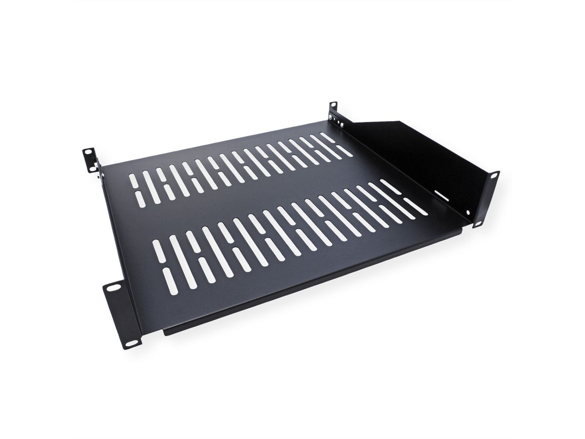 VALUE 19-Zoll-Geräteträger, 485 x 400mm, 2HE, max. 25kg, schwarz