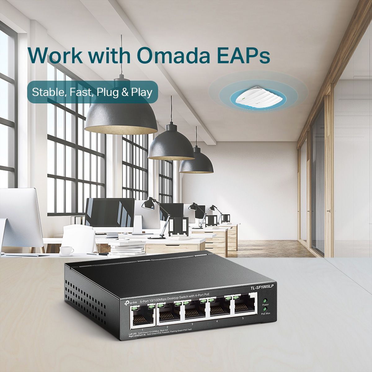 TP-Link TL-SF1005LP PoE Switch 5 Port