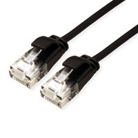 ROLINE UTP DataCenter Patchkabel Cat.6A (Class EA), LSOH, slim, schwarz, 1 m