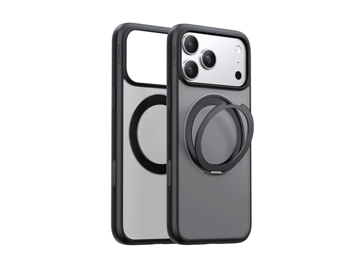 Torras Upro Ostand Case, iPhone 17, MagSafe, noir