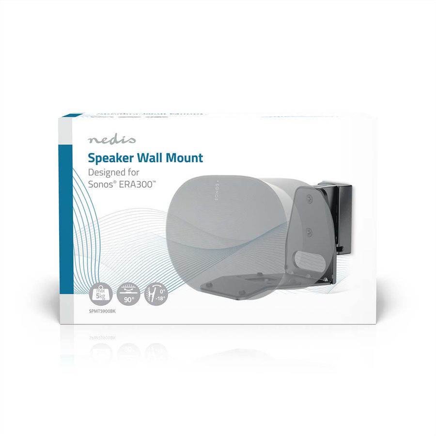 Nedis Lautsprecher-Wandhalterung für Sonos Era300 schwarz, Wand, 5 kg, neig- und drehbar