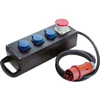BACHMANN Distributeur en caoutchouc plein 16A 5P IP44