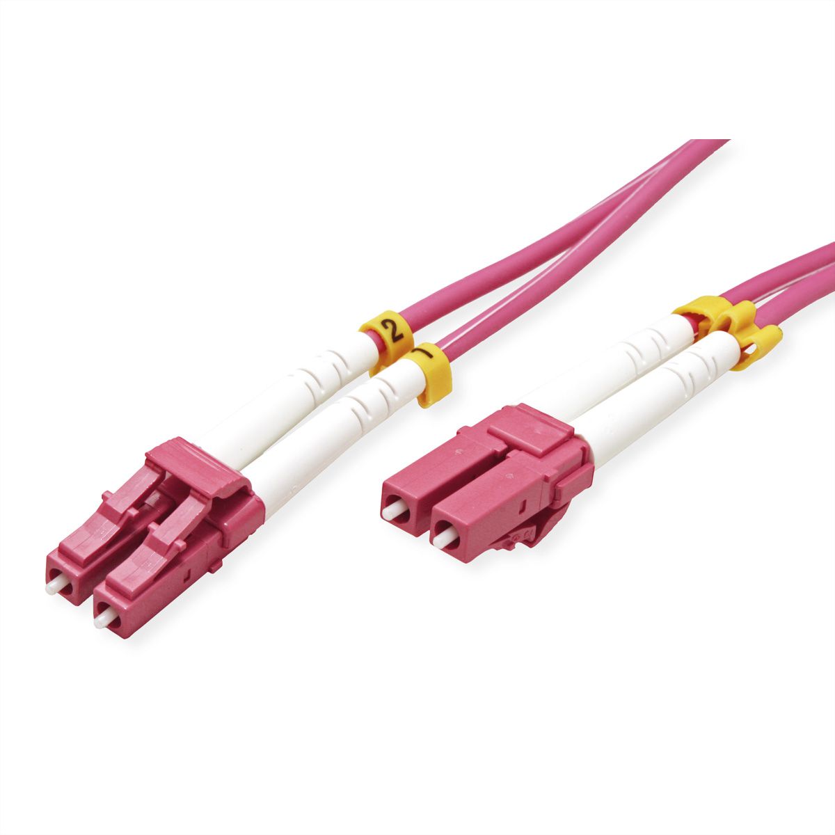 VALUE LWL-Kabel 50/125µm OM4, LC/LC, LSOH, violett, 0,5 m