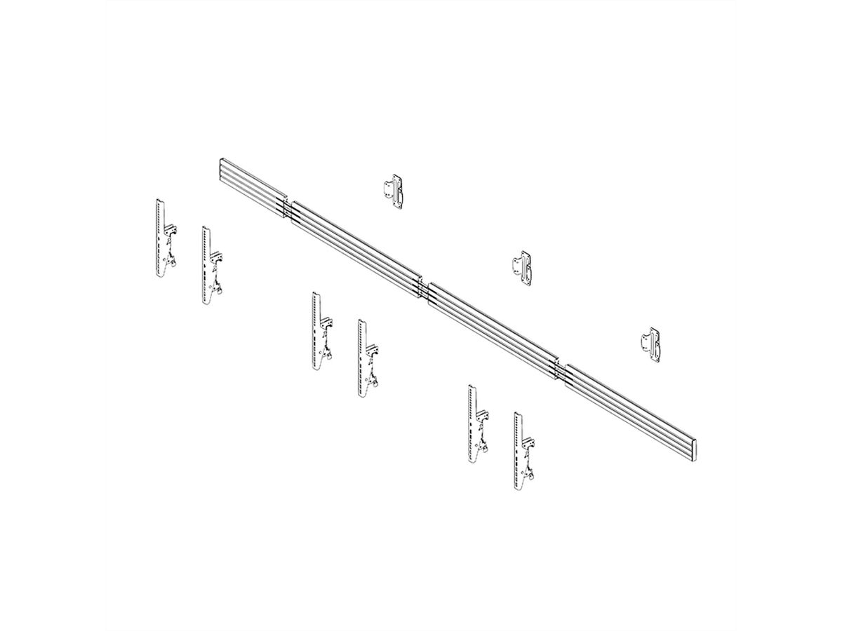 Hagor Menuboard CPSW3L 46-65" Menuboard Wandhalterung für 3 Displays