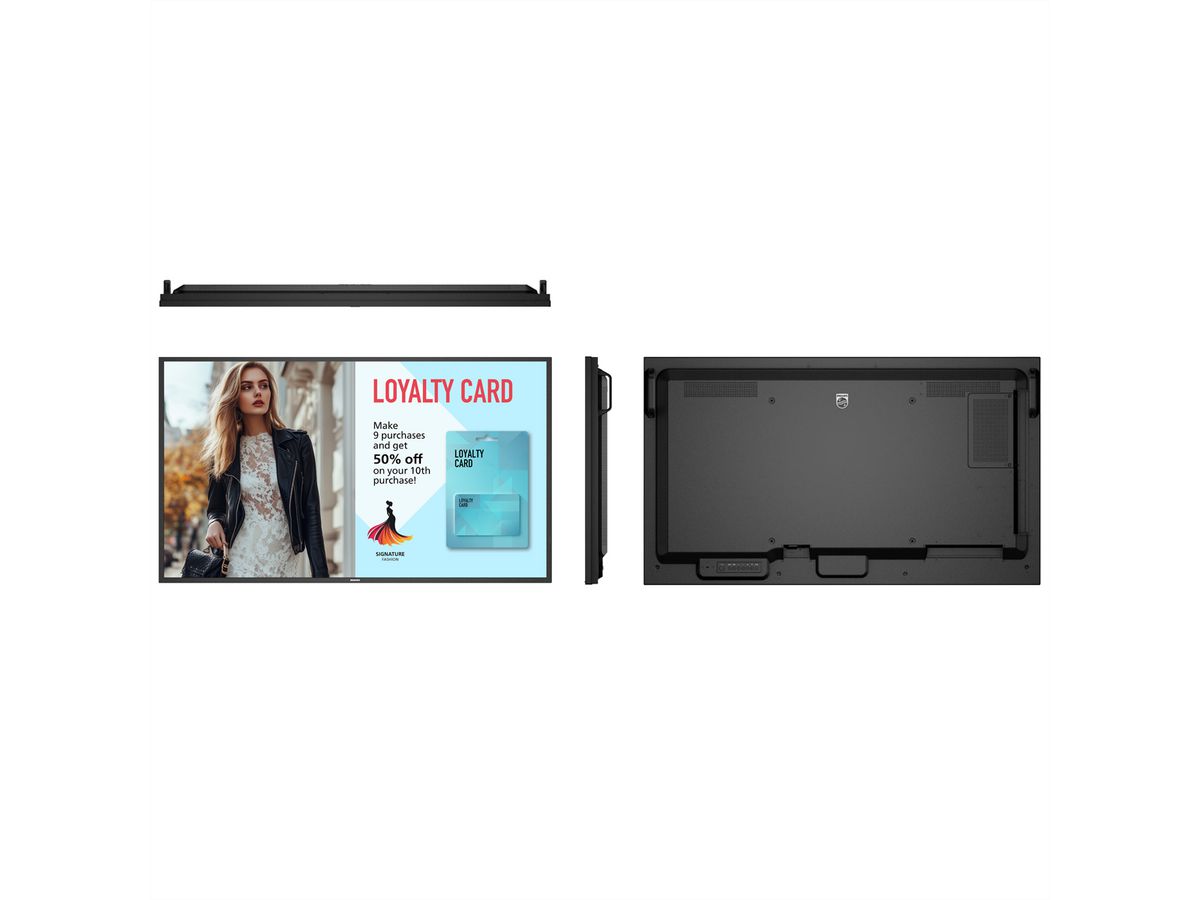 Philips Signage Display 50BDL6017P/00 , 50", UHD, 24/7, 800cd/m², 25% Haze