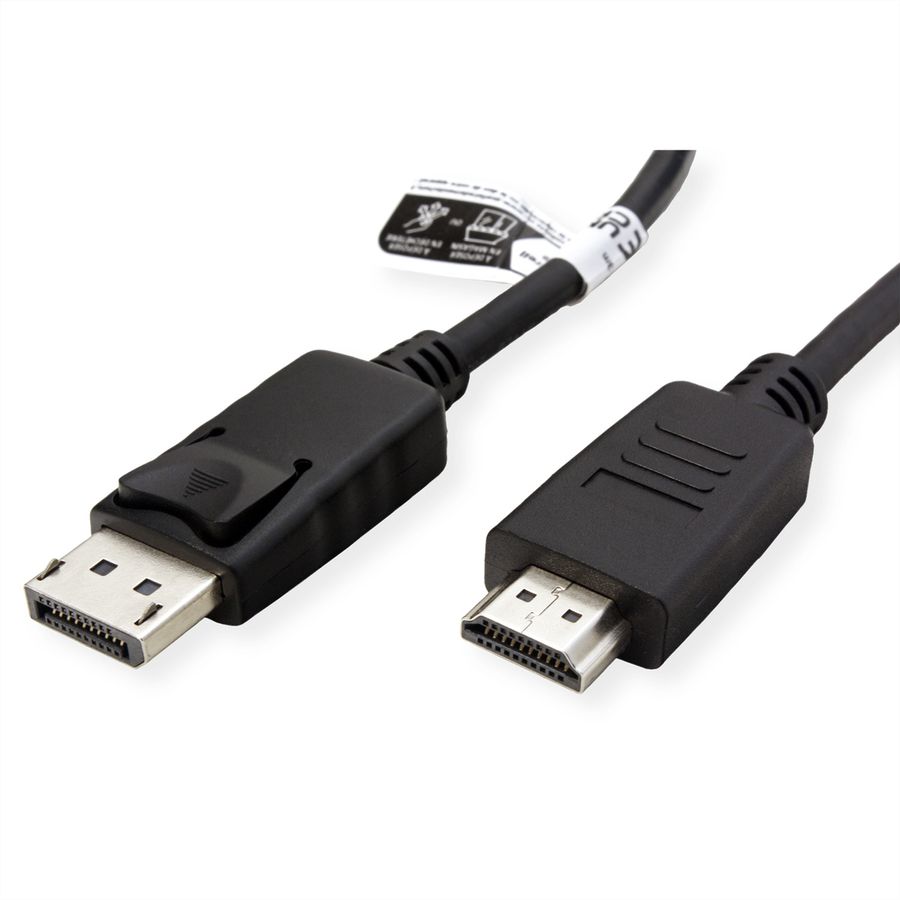 ROLINE RM DisplayPort Kabel DP - HDTV, ST/ST, schwarz, 3 m