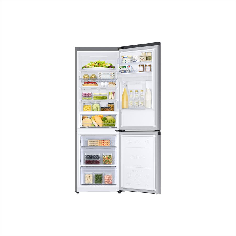 Samsung Réfrigérateur-congélateur RB7300 , 341l, D, WiFi, argenté avec poignée encastrée