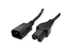 VALUE Câble IEC320/C14 M - C15 F, H05RN-F, noir, 0,5 m