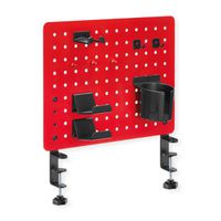 VALUE Panneau perforé, fixation par pince, rouge