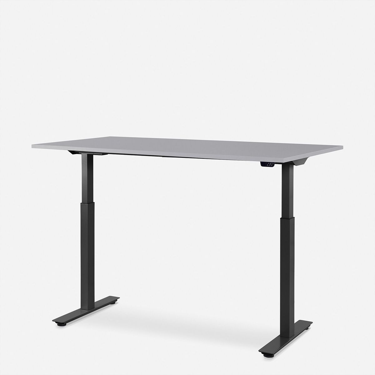 WRK21 Schreibtisch Smart 180 x 80 cm, Höhenverstellbar, Grau Uni / Schwarz