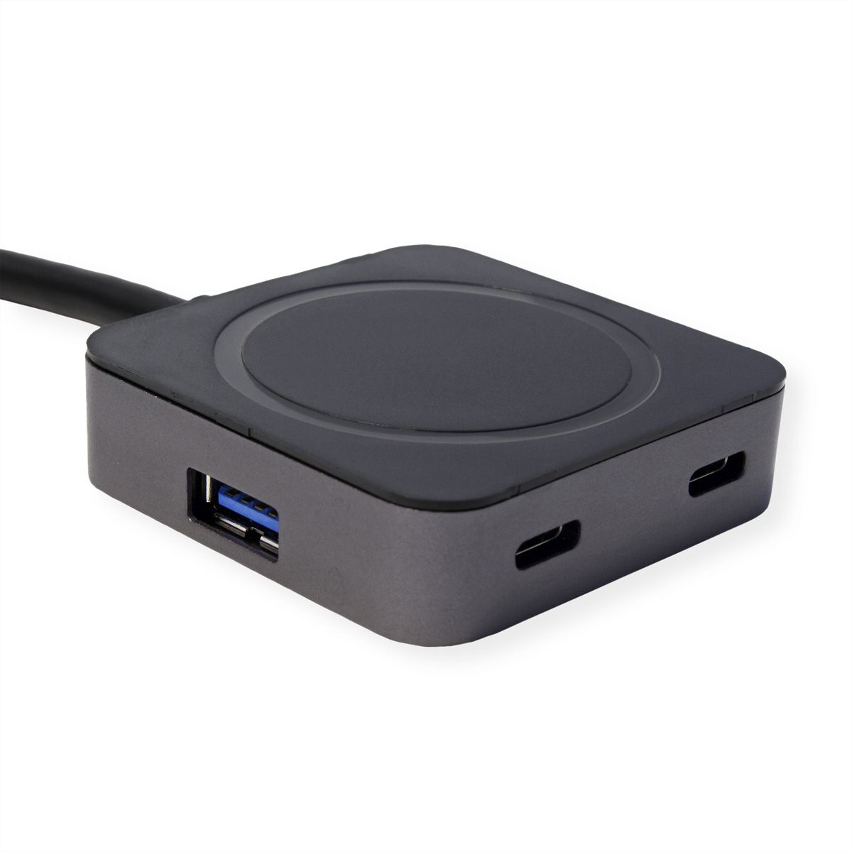 VALUE USB 3.2 Gen 1 Hub, 4 Ports (2x USB-A + 2x USB-C), mit Verlängerungskabel, schwarz, 10 m