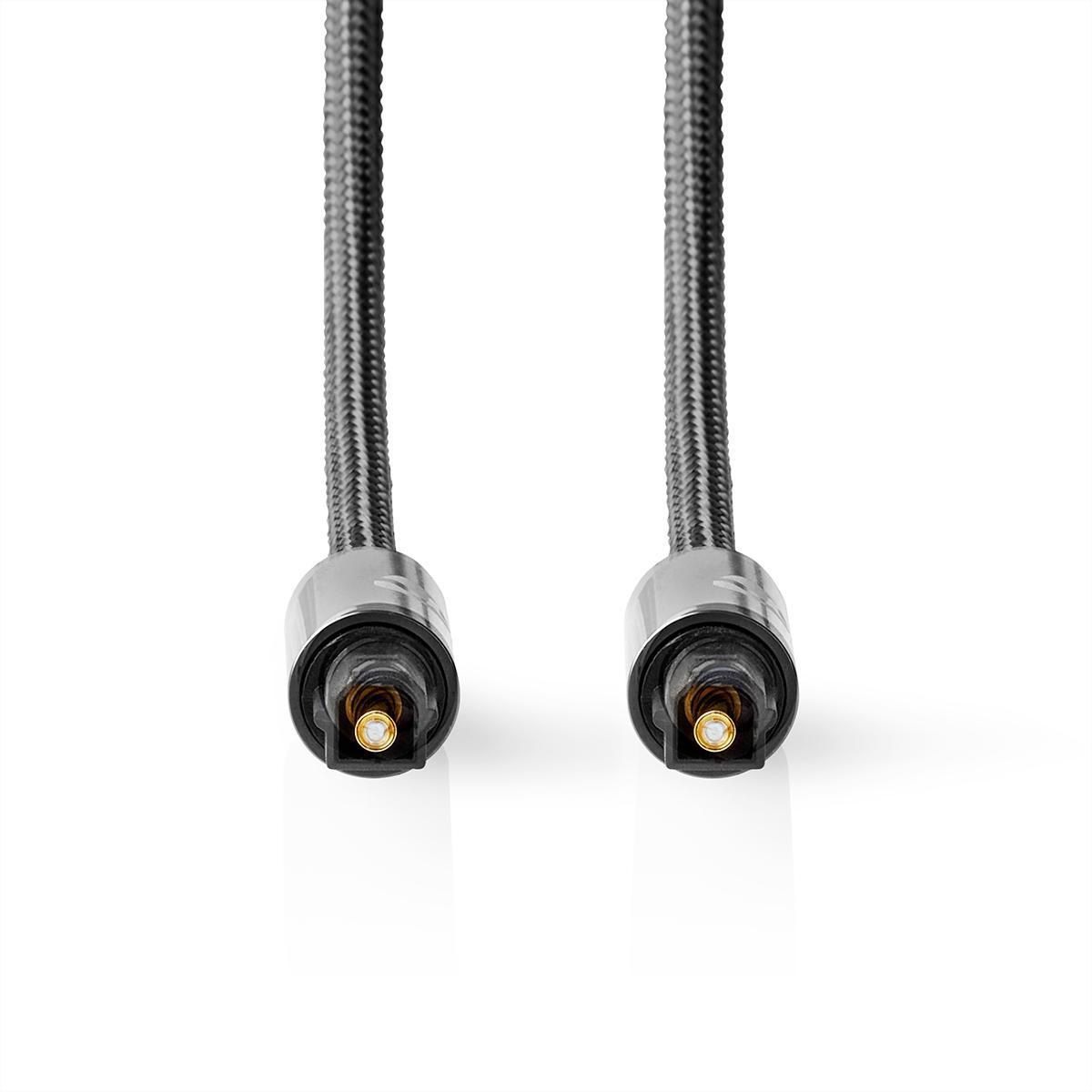 Nedis Optisches Audiokabel Toslink, ST/ST, grau, 2 m