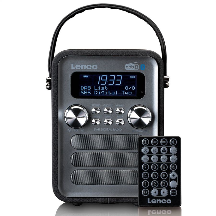 Lenco DAB+ Radio PDR-051BKSI, BT, USB, SD, RC, aufladbare batterie