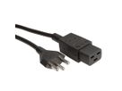 ROLINE Netzkabel Stecker T23-Buchse C19, schwarz, 2,0m