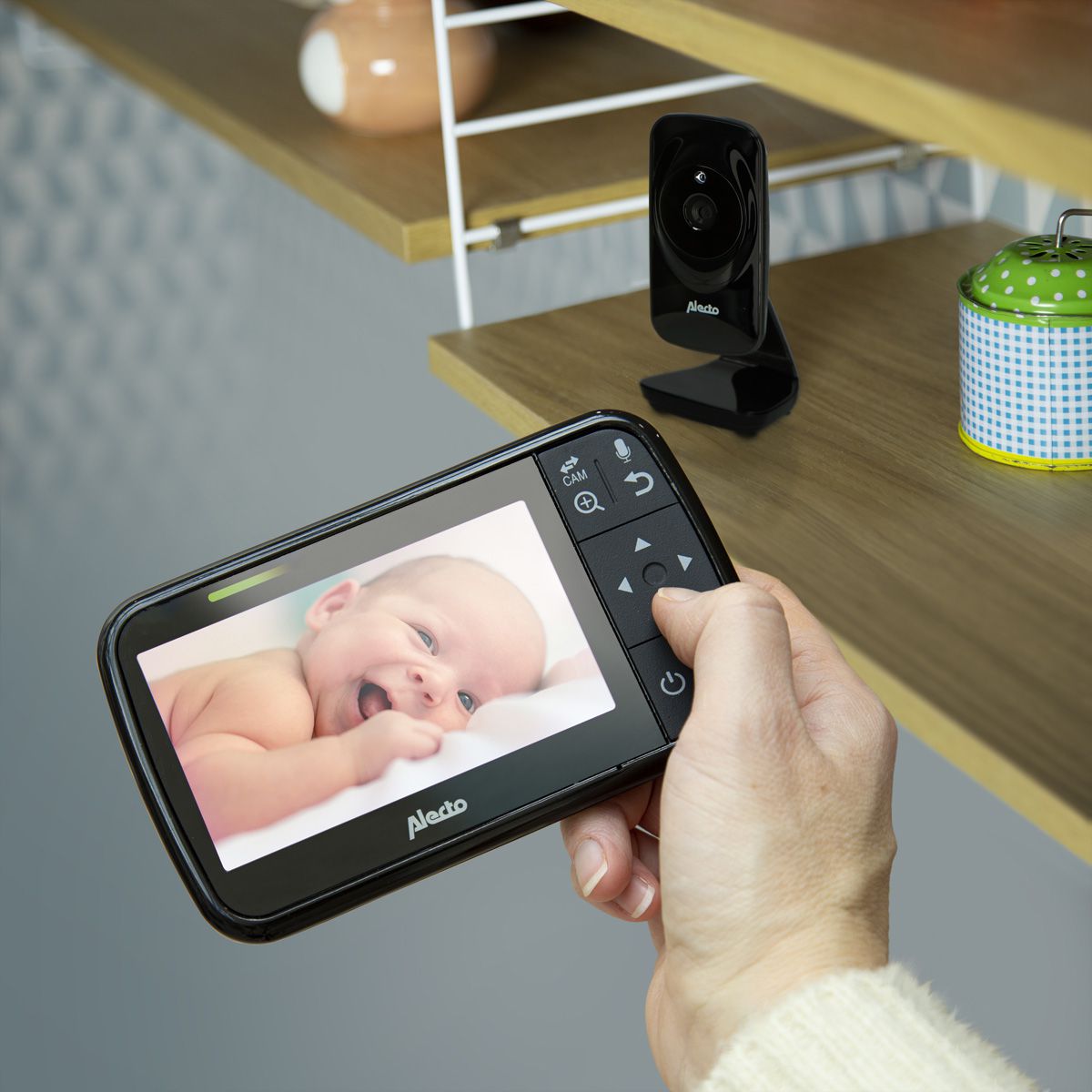 Alecto Babyphone DVM149 avec caméra, écran couleur 4.3, noir
