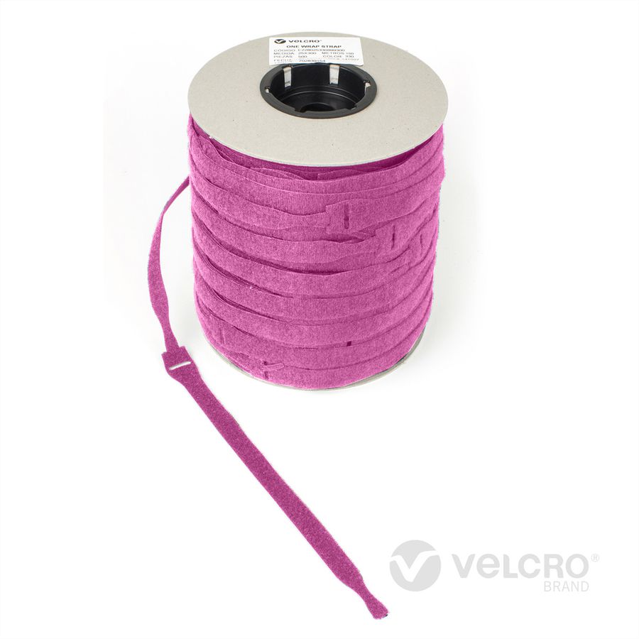 VELCRO® One Wrap® Strap 20mm x 230mm, 750 pièces, rose