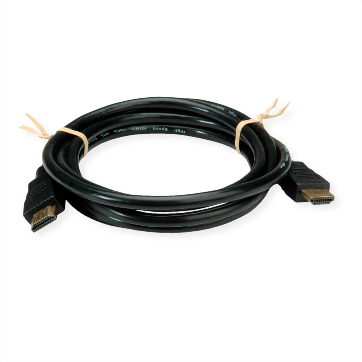 ROLINE RM HDMI High Speed Kabel mit Ethernet, schwarz, 1 m