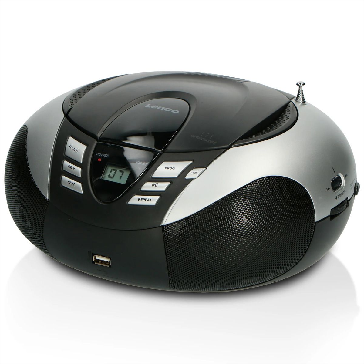Lenco Boombox SCD-37 USB argent