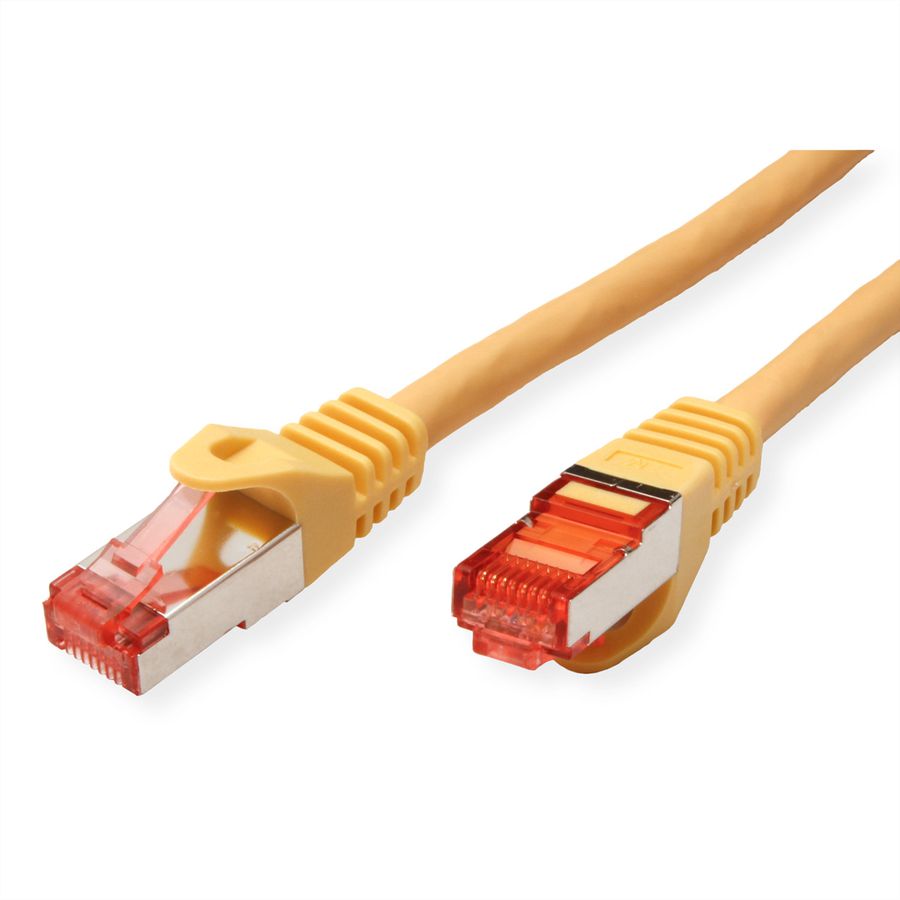 Cordon ROLINE S/FTP(PiMF) Cat.6, LSOH, Component Level, jaune, 1 m