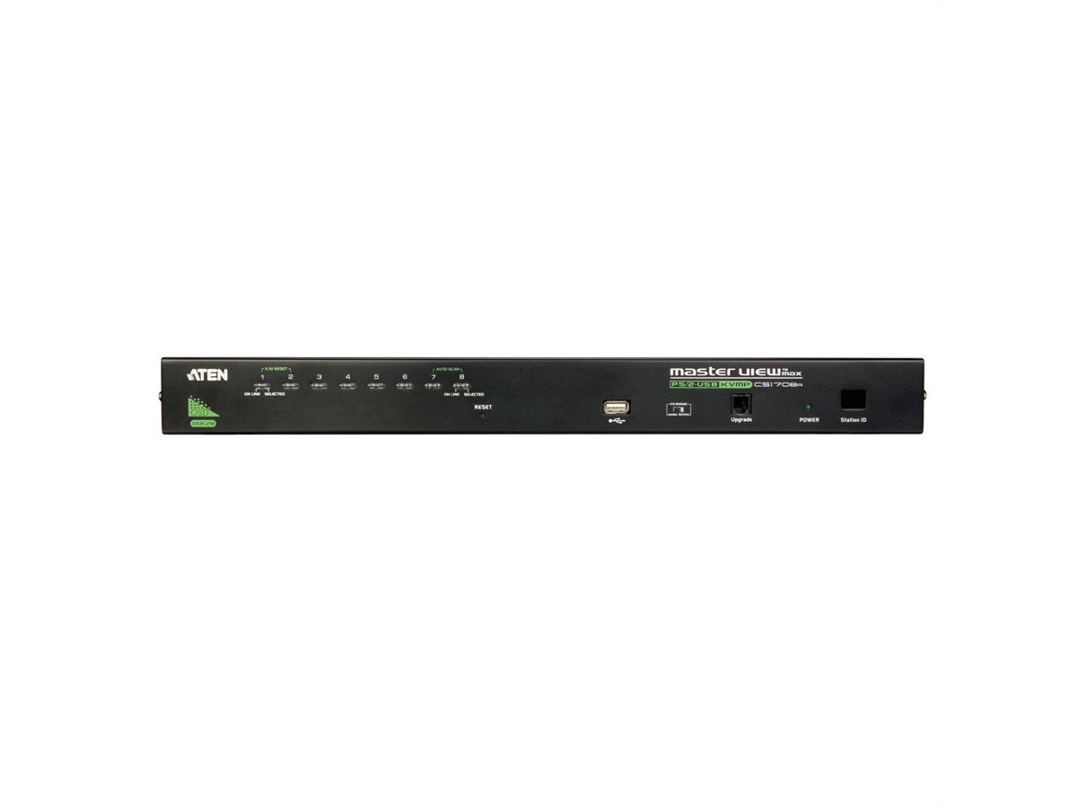 ATEN CS1708A KVM Switch VGA, PS/2-USB, USB-Peripherie Port, 8 Ports