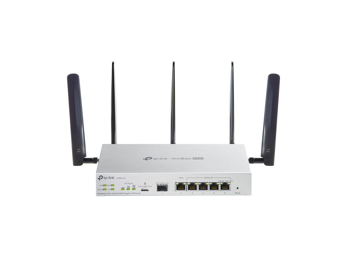 TP-Link Campus VPN Router G36W-4G, AX3000 4G+ Cat6 VPN Router