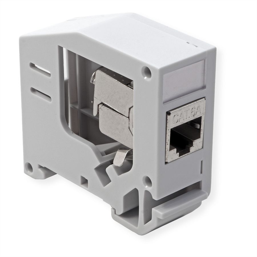 ROLINE Adaptateur de rail DIN pour module Keystone SLIM, non équipé, 180°