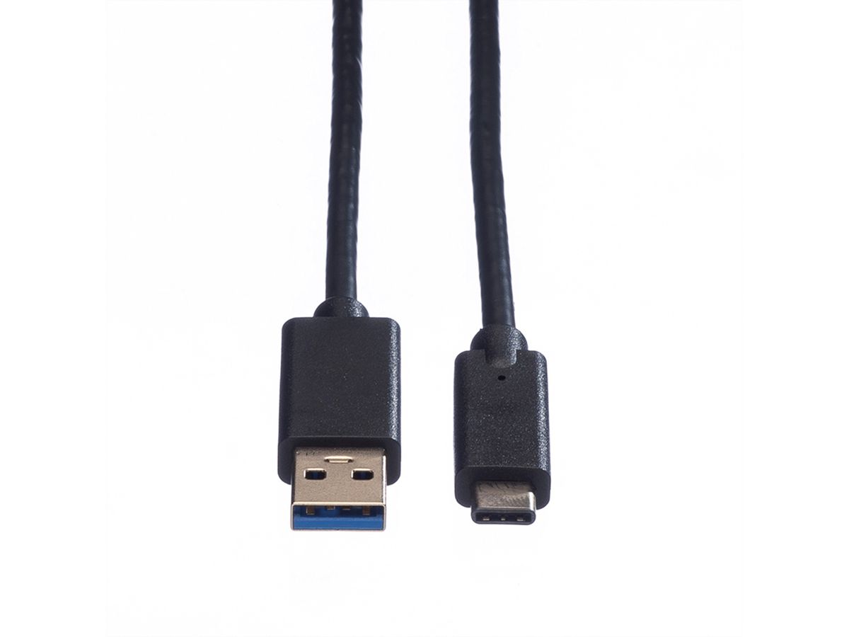 ROLINE GREEN Câble USB 3.2 Gen 1, A-C, M/M, noir, 0,5 m
