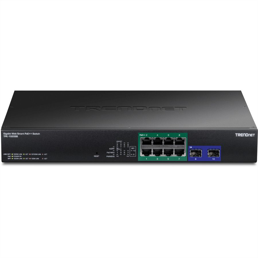 TRENDnet  TPE-1020SB Switch PoE++ web smart Gigabit à 10 ports