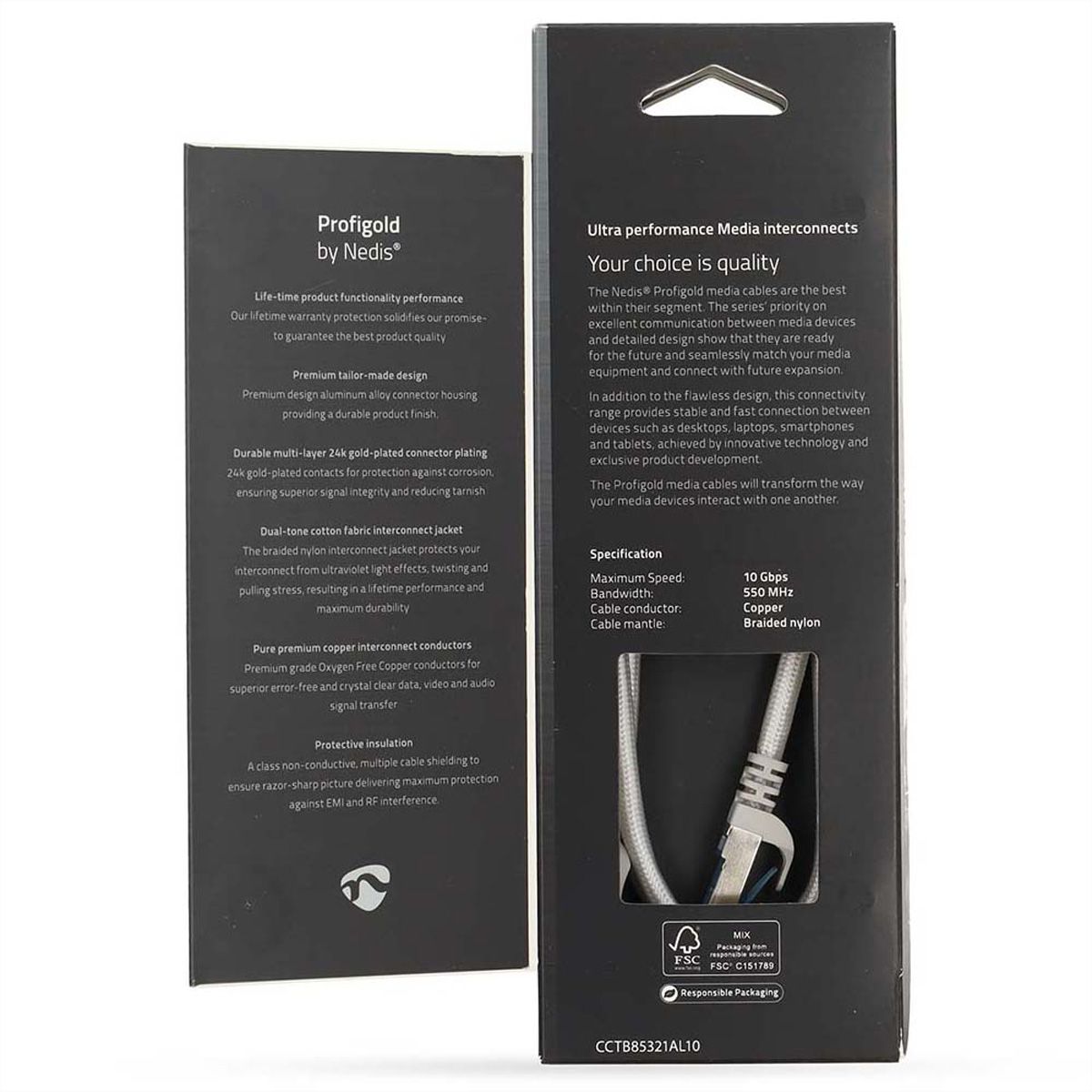 Nedis Patchkabel Cat.6A S/FTP, weiss, 1.0m