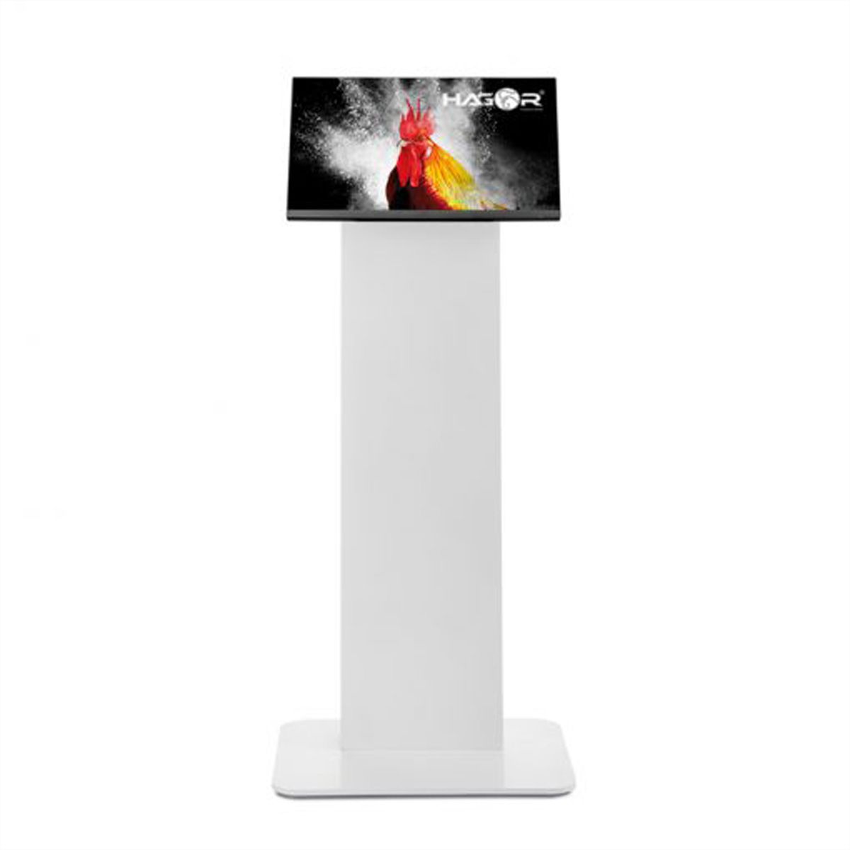 Hagor vis-it Tilt Floormount 22 - 43 White, Indoorstele zur Bodenmontage mit stufenloser Neigungseinstellung, weiß