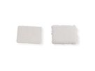 VELCRO® Boutons carrés 25x25mm x 24 blncs, crochets & velours autocollants