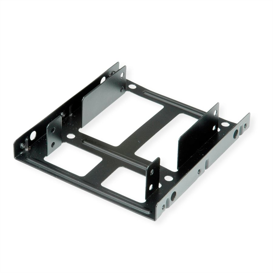 ROLINE Adaptateur de montage HDD/SSD 3.5" pour 2x HDD/SSD 2.5", métal, noir, noir