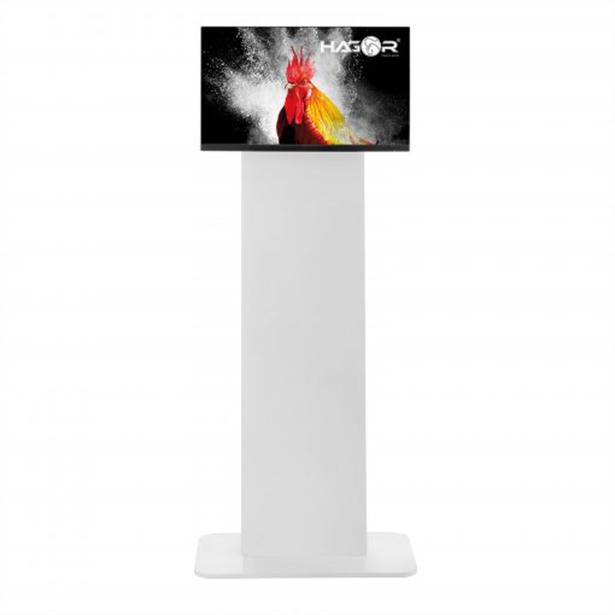Hagor vis-it Tilt Floormount 22 - 43 White, Indoorstele zur Bodenmontage mit stufenloser Neigungseinstellung, weiß