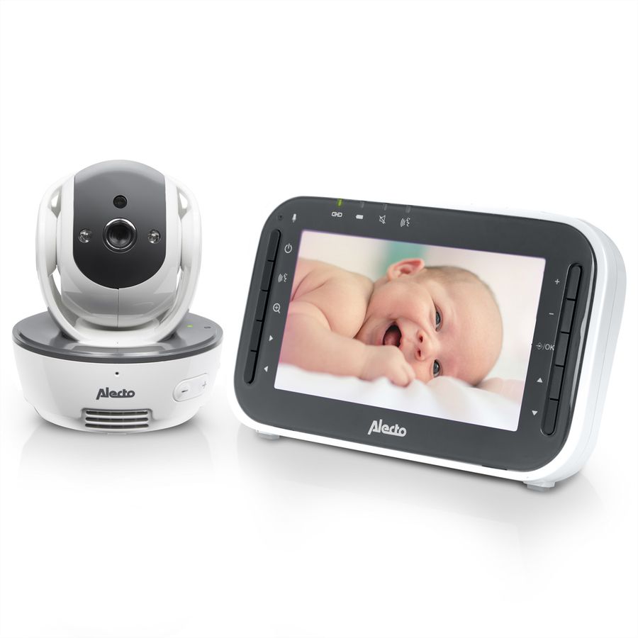 Alecto Babyphone DVM-200 Blanc-gris, écran 4.3 pouces , blanc, batterie, DECT, 50m/300m