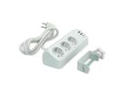 VALUE Tisch-Steckdosenleiste, 3fach mit Tisch-Klemme, inkl. USB-Charger (2x USB-A, 1x USB-C), 1,5 m
