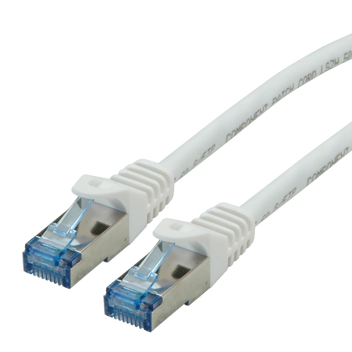 Cordon ROLINE S/FTP(PiMF) Cat.6A / 10 Gigabit, LSOH, Component Level, blanc, 2 m