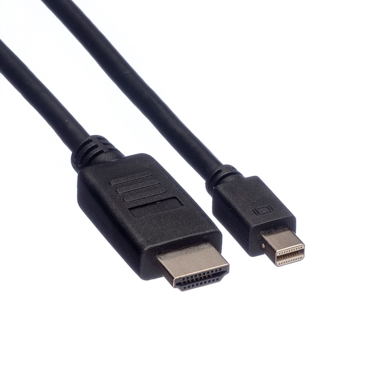 ROLINE Mini DisplayPort Kabel, Mini DP-HDTV, ST/ST, schwarz, 1 m