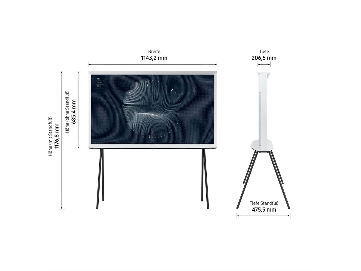 Samsung TV The Serif 4.0 QE50LS01BA, 50" Cloud White