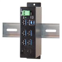 EXSYS EX-1197HMS Hub à 7 ports USB 3.2 Gen1 2xC et 5x A, protection de surtension