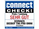 Ecovacs Aspirateur robot T90 PRO OMNI Deebot, blanc