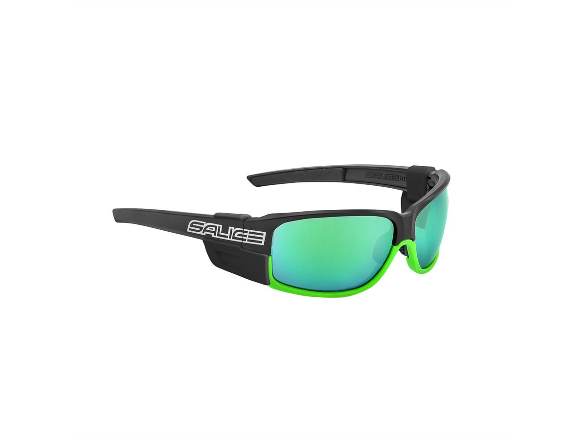 Salice Occhiali Lunettes de sports 015RW, Black-Green / RW Green