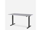 WRK21 Bureau Smart 100 x 60 cm, Hauteur réglable, Gris uni / Noir
