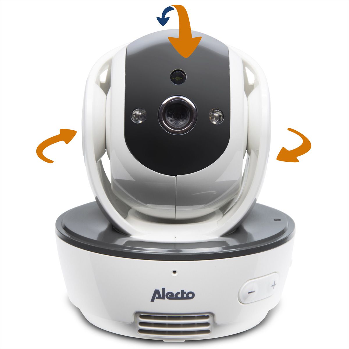 Alecto Babyphone DVM-200 Blanc-gris, écran 4.3 pouces , blanc, batterie, DECT, 50m/300m