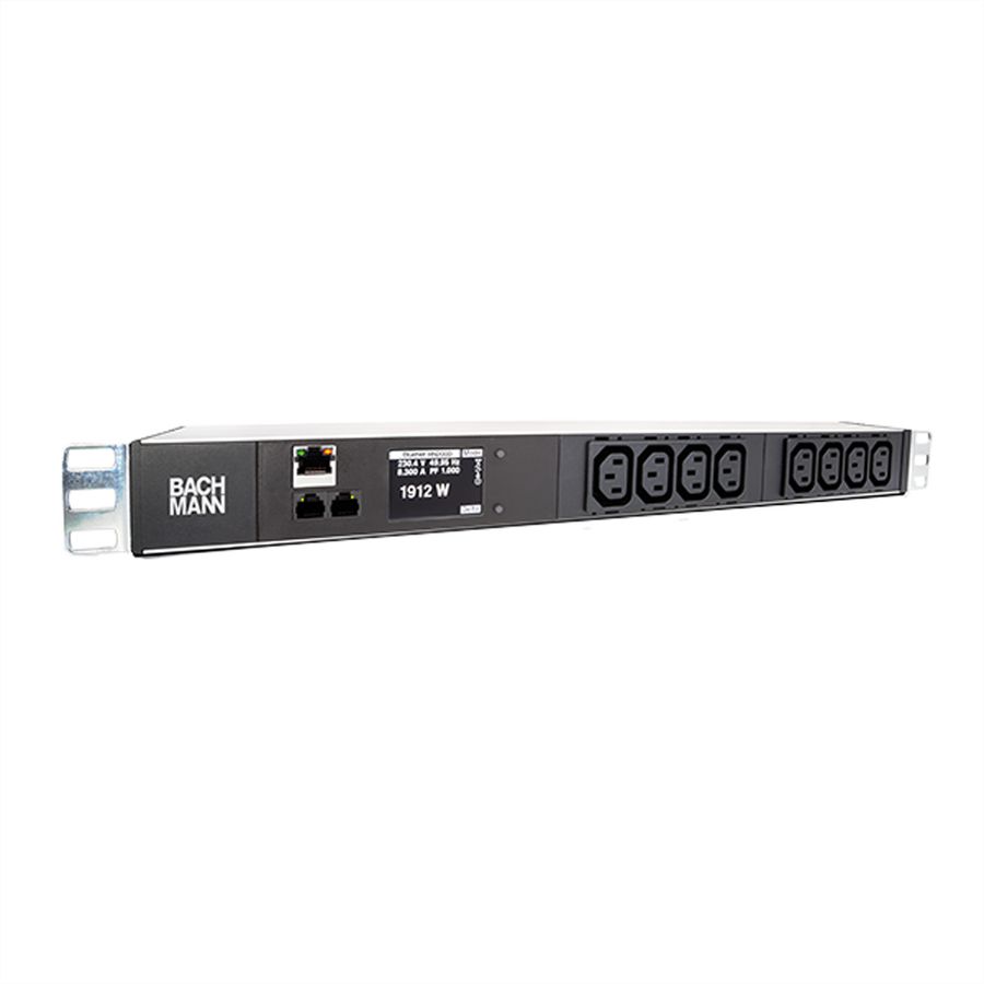 BACHMANN 19 Zoll 1HE BN2000 8xC13, TCP/IP Strom 2,0m CEE7/7