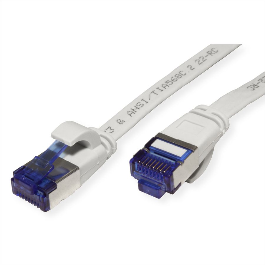 VALUE Patchkabel Cat.6A (Class EA) FTP, extra-flach, grau, 0,5 m