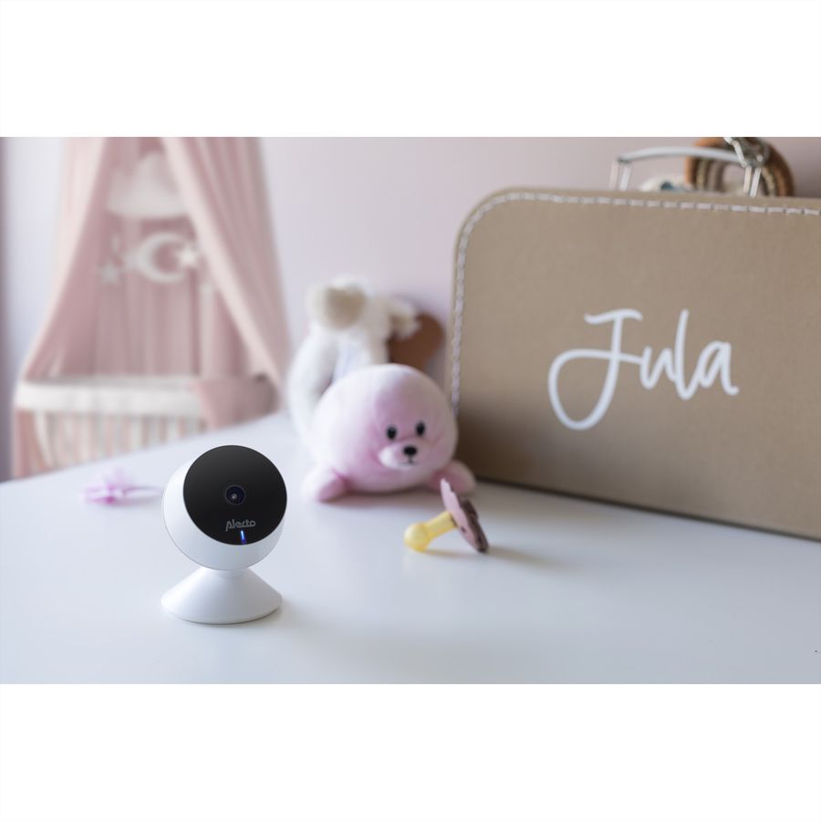 Alecto SMARTBABY5 - Babyphone Wi-Fi avec caméra, Blanc