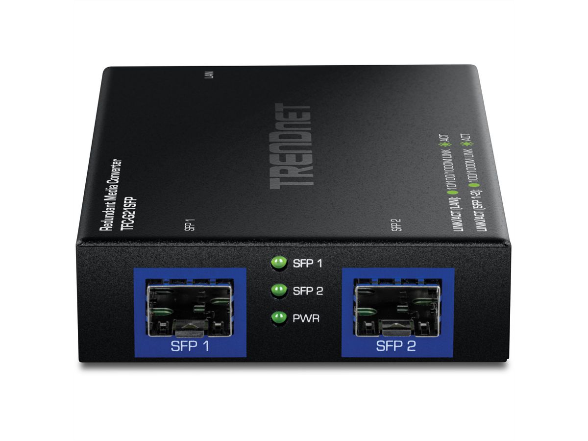 TRENDnet TFC-G21SFP Medien Konverter 1000BASE-T zu Dual SFP, Redundant Mode